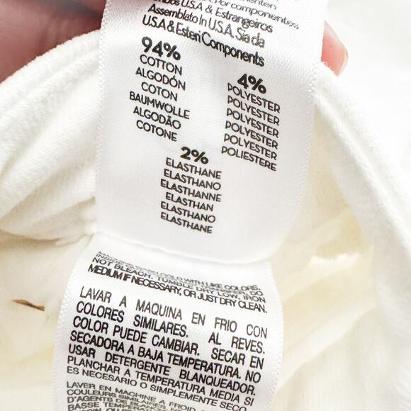 Mother Lil' Mother Lil' Roller Fray Fairest of Them All White Denim Jean Size 25 - Picture 8 of 9